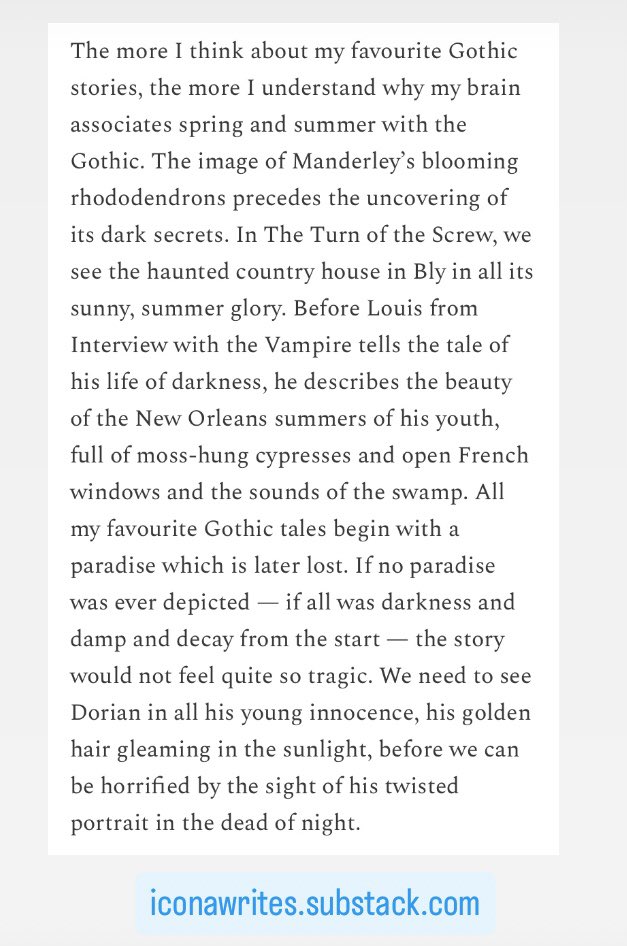 I have just published a new blog post on why I think spring is the most Gothic of seasons. Link in the picture and in bio. 😊