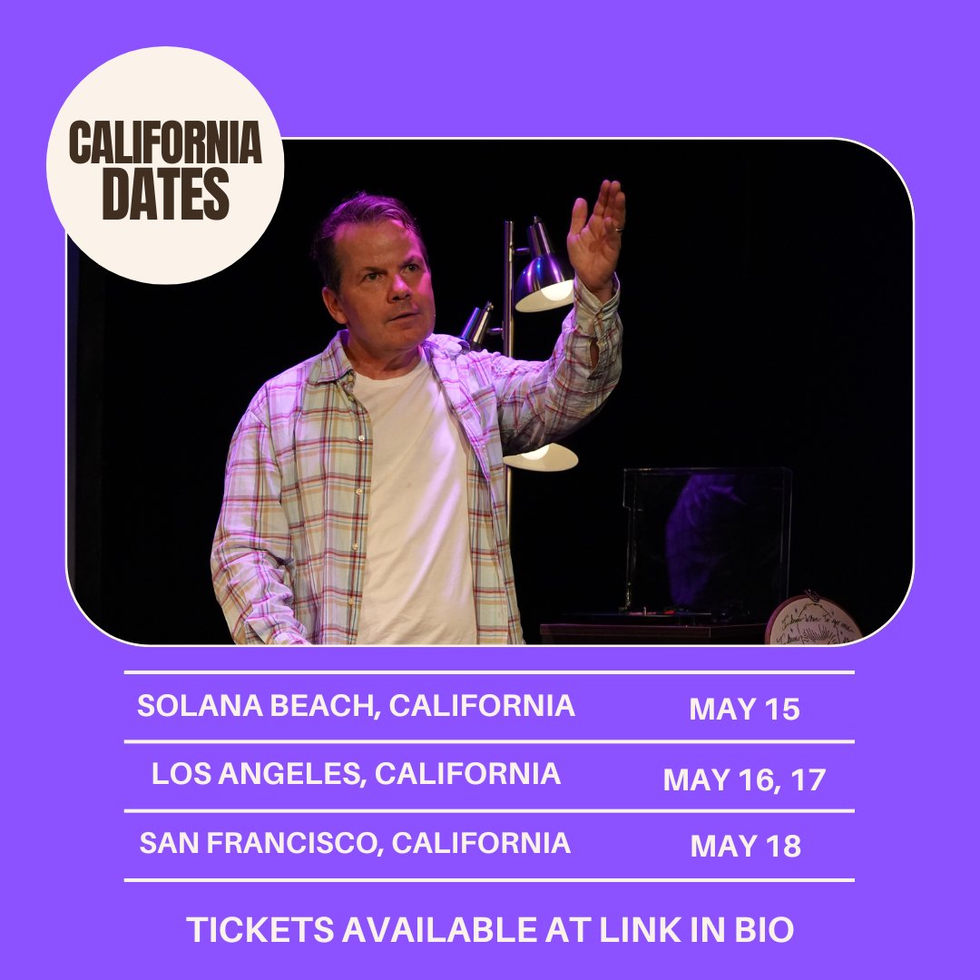 Brucio in California! Don’t miss your chance to see @BrucioMcCulloch next month! Get your tickets now at bruciomcculloch.com/tour