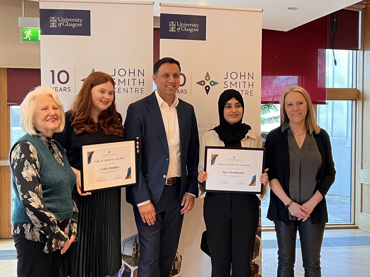 Huge congratulations to Iqra Mahmood and @caitiedundas for completing the John Smith Public Service Award.   You have impressed us throughout your journey - we can’t wait to see what you will do next!   Thank you to the @RobertsonTrust for making this possible.