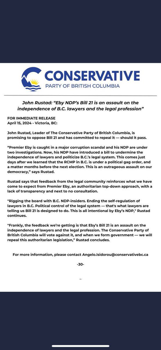 “The first thing we do, let’s kill all the lawyers.” Shakespeare understood the role lawyers play in defending the rule of law. But Eby wants us under his thumb. It’s another authoritarian power grab. BC Conservatives will defend lawyers so they can defend you!