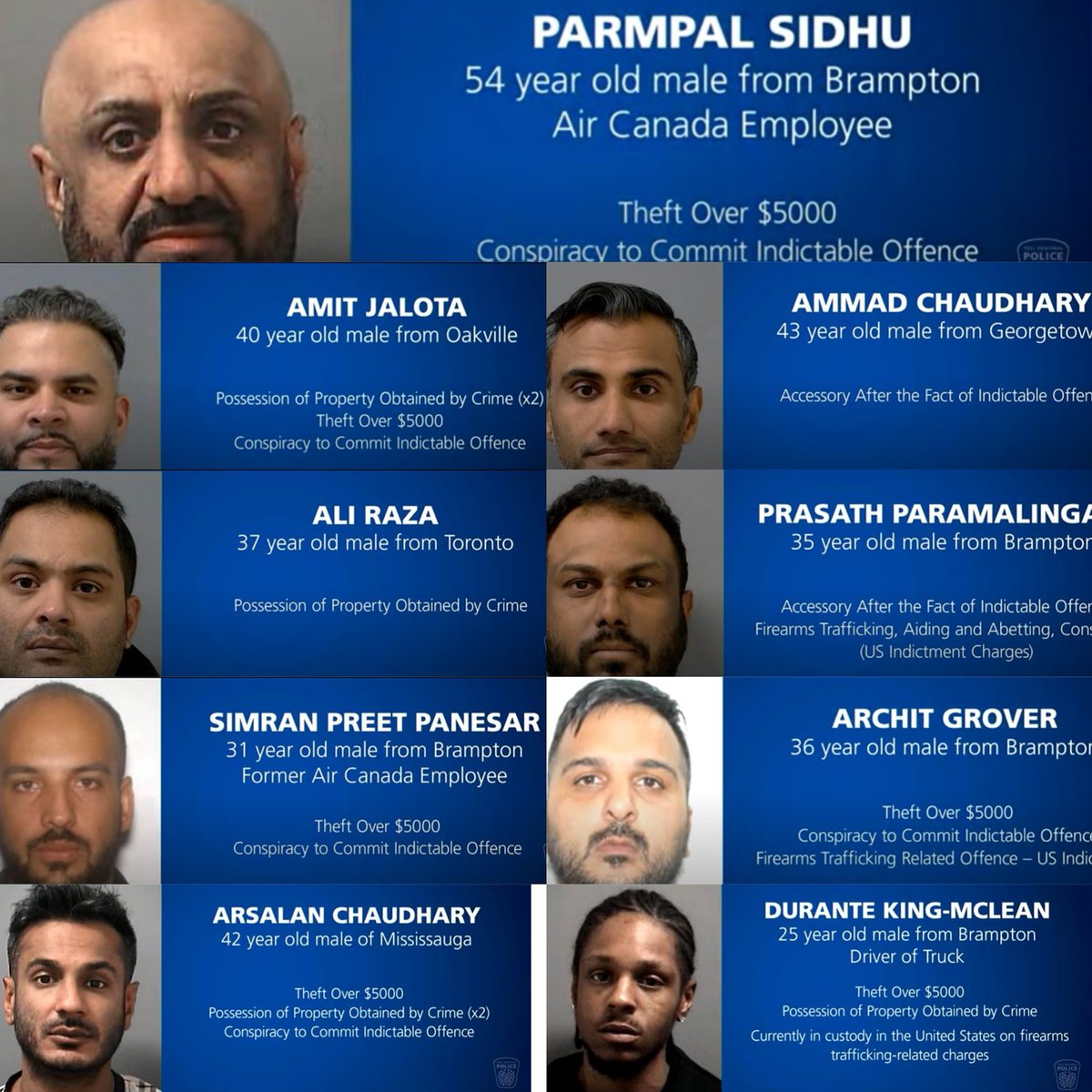 The faces of the men behind Toronto’s largest gold heist at Pearson International Airport