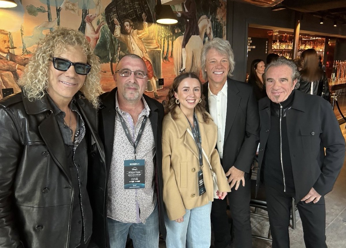 Jon, David, and Tico at the London Premiere of Thank You Goodnight April 17, 2024 Photo Credit: Millie Hooke #BonJovi