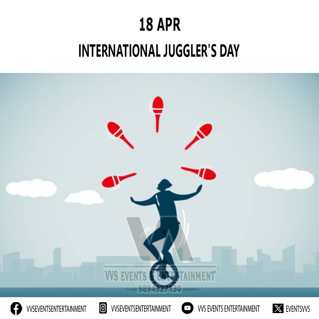 International Juggler's Day International Juggler's Day 2024 #InternationalJugglersDay #InternationalJugglersDay2024 #JugglersDay #JugglersDay2024 #Juggling facebook.com/VVSEventsEnter… instagram.com/VVSEventsEnter… youtube.com/@VVSEventsEnte… twitter.com/EventsVvs