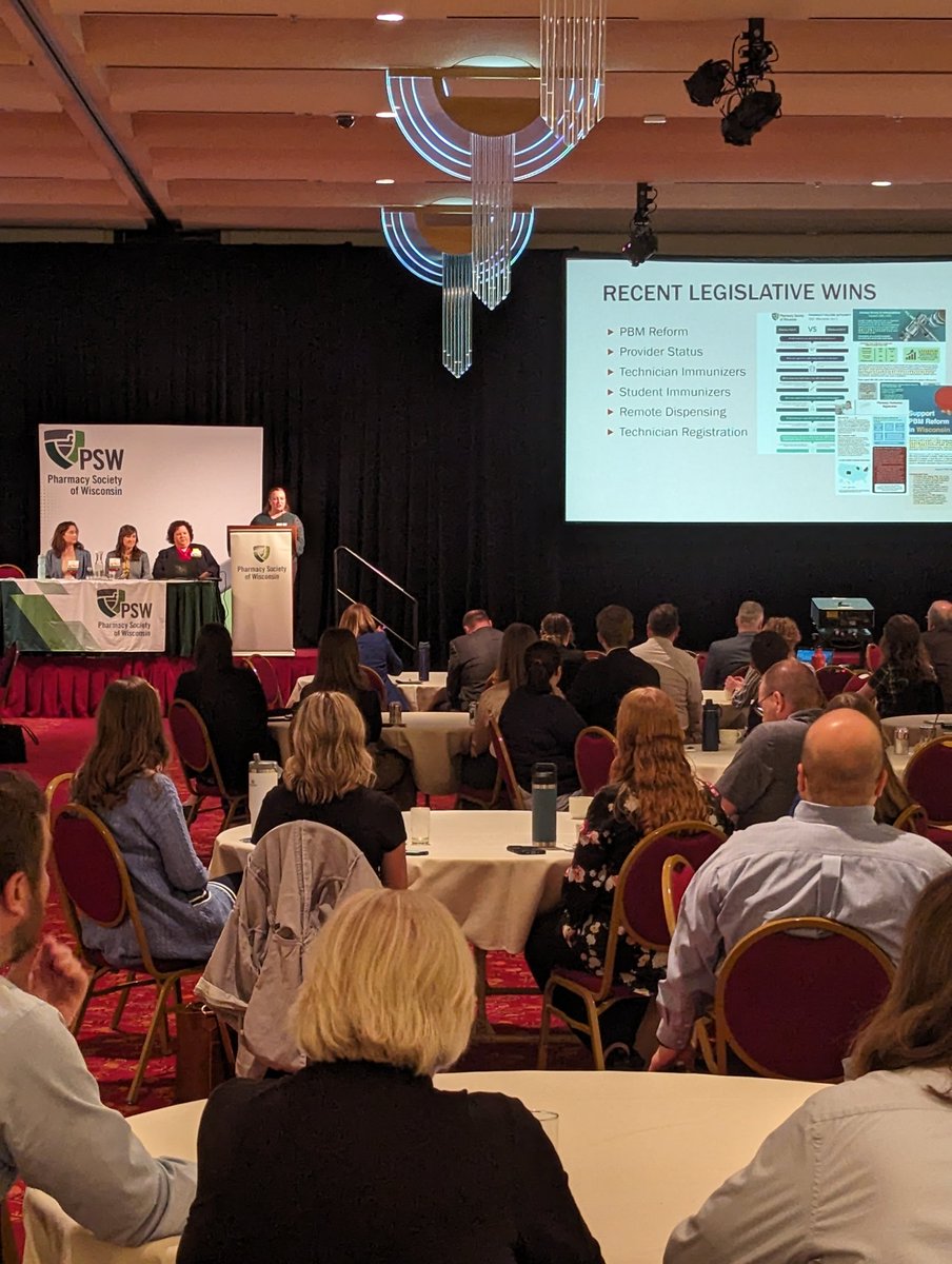 Nearly 400 pharmacists, pharmacy technicians, and pharmacy students have been networking and attending educational sessions over the last two days at the Monona Terrace in Madison! Thank you to our attendees and sponsors for making this such a successful conference! #psweducation