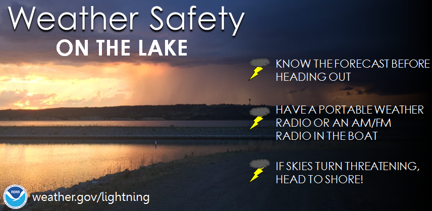 Heading out for a day of fun on the lake? Be mindful of developing thunderstorms! weather.gov/safety/thunder… #WeatherReady