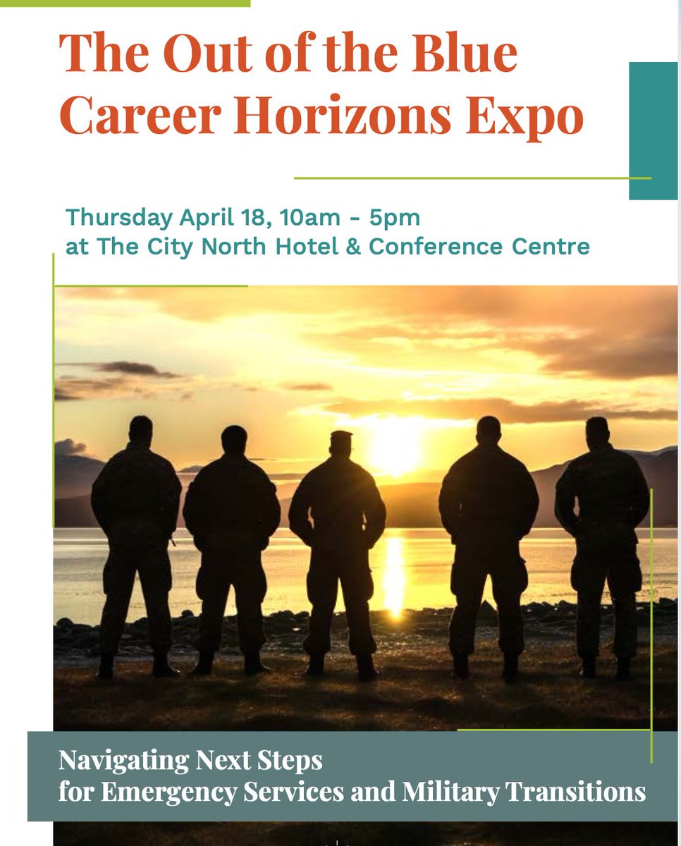 Tomorrow, 10 - 5pm at @CityNorthHotel come to 'Out of the Blue Career Horizons Expo' - an expo to empower transition & reinvention for ex-servicemen and women. ➡️ Discover your next chapter ➡️ Empower your journey ➡️ Navigate new career horizons Visit pulse.ly/s3jkyvdpgw