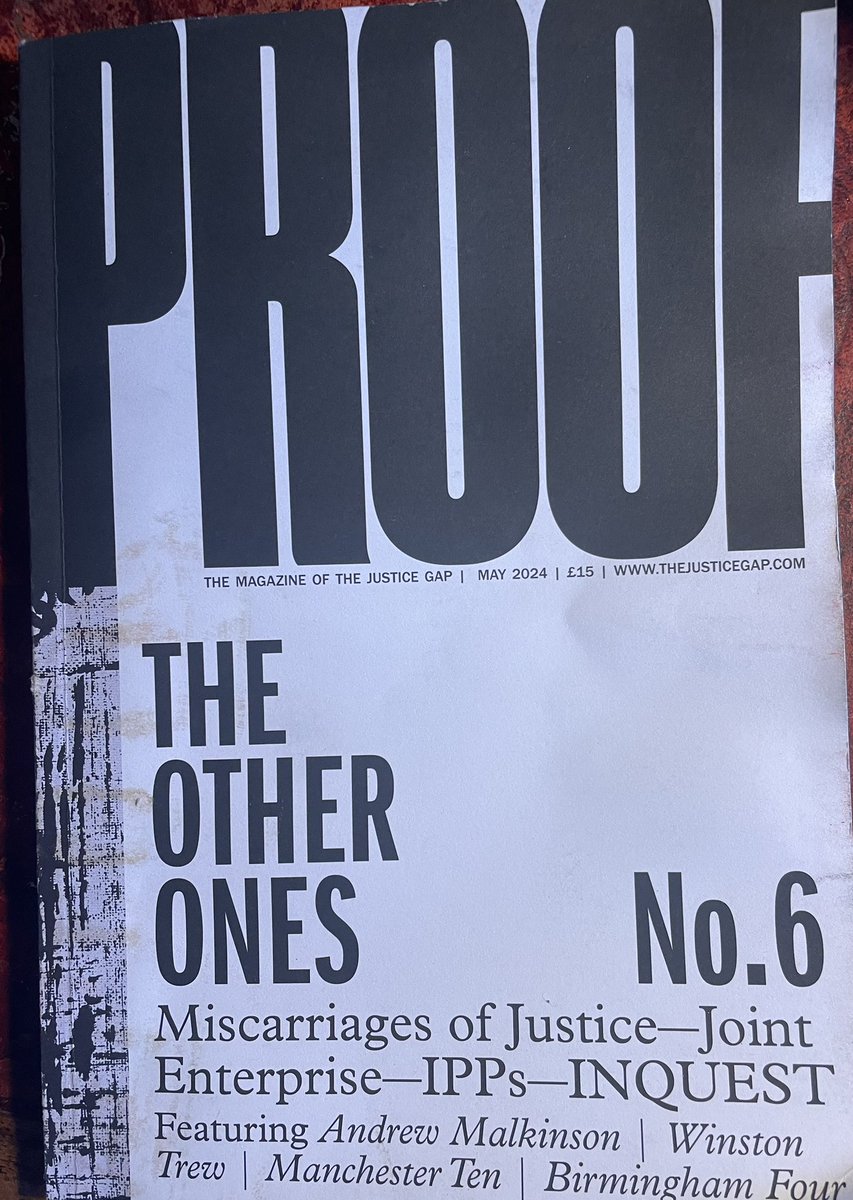 Couldn’t help noticing audience numbers have swelled for miscarriage of justice gatherings. We all had to decamp to a bigger room last night at @APPGMJ in House of Commons. The event marked publication of Issue no 6 of Proof magazine, edited by @JonRobins10.