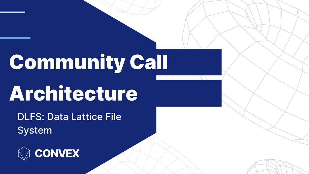 Big reveal! #DLFS, the Data Lattice File System, is set to expand #decentralized storage on #Convex! Imagine #BitTorrent meets #IPFS meets #DropBox with unmatched speed & efficiency. Join our Community Call Apr 18, 4pm UTC +1 youtube.com/@convex-world/… cvx.li/discord on…