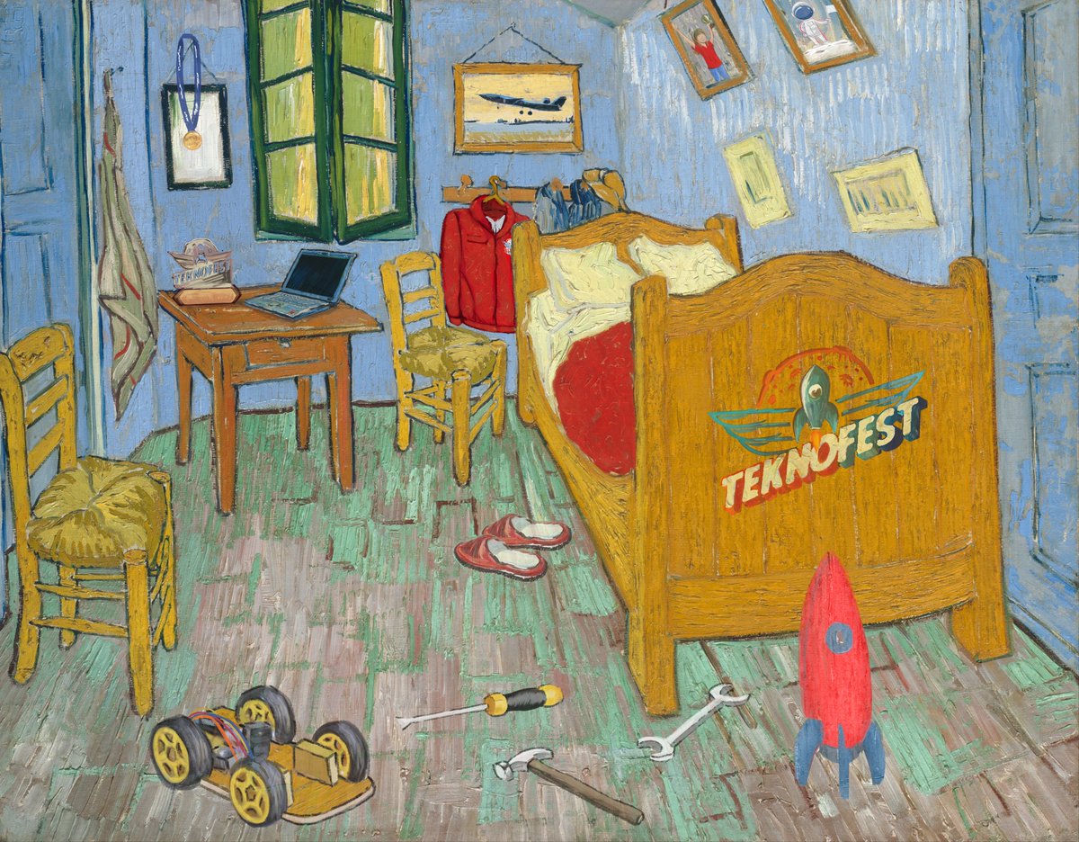🎨 #TEKNOFEST Geleceksel Sanat 🚀 🧑‍🎨 Vincent van Gogh - Arles'teki Yatak Odası