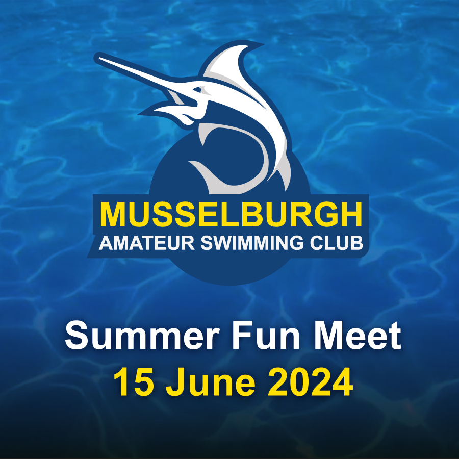 🗓️MASC Summer Fun Meet - 15 June 2024🗓️

Join us for our splash-tastic summer gala.  Closing date for entries is 9 May 2024. Full information, including how to register, is available on our website 👇
uk.gomotionapp.com/musselburghasc…

😎🏝️☀️

<a href="/TranentASC/">Tranent Amateur Swimming Club</a> <a href="/swimhaddington/">Haddington&Dist Asc</a> <a href="/PortobelloASC/">Portobello Swim Club</a>