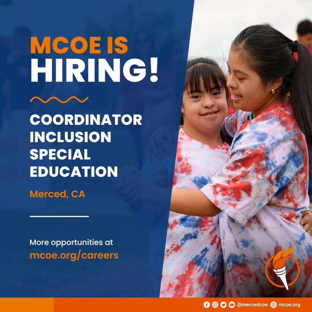 📢 Job Announcement: Coordinator - Inclusion Special Education Location: Merced, CA 👉 Apply here: edjoin.org/Home/JobPostin… #MercedCOE #MercedCounty #MercedJobs