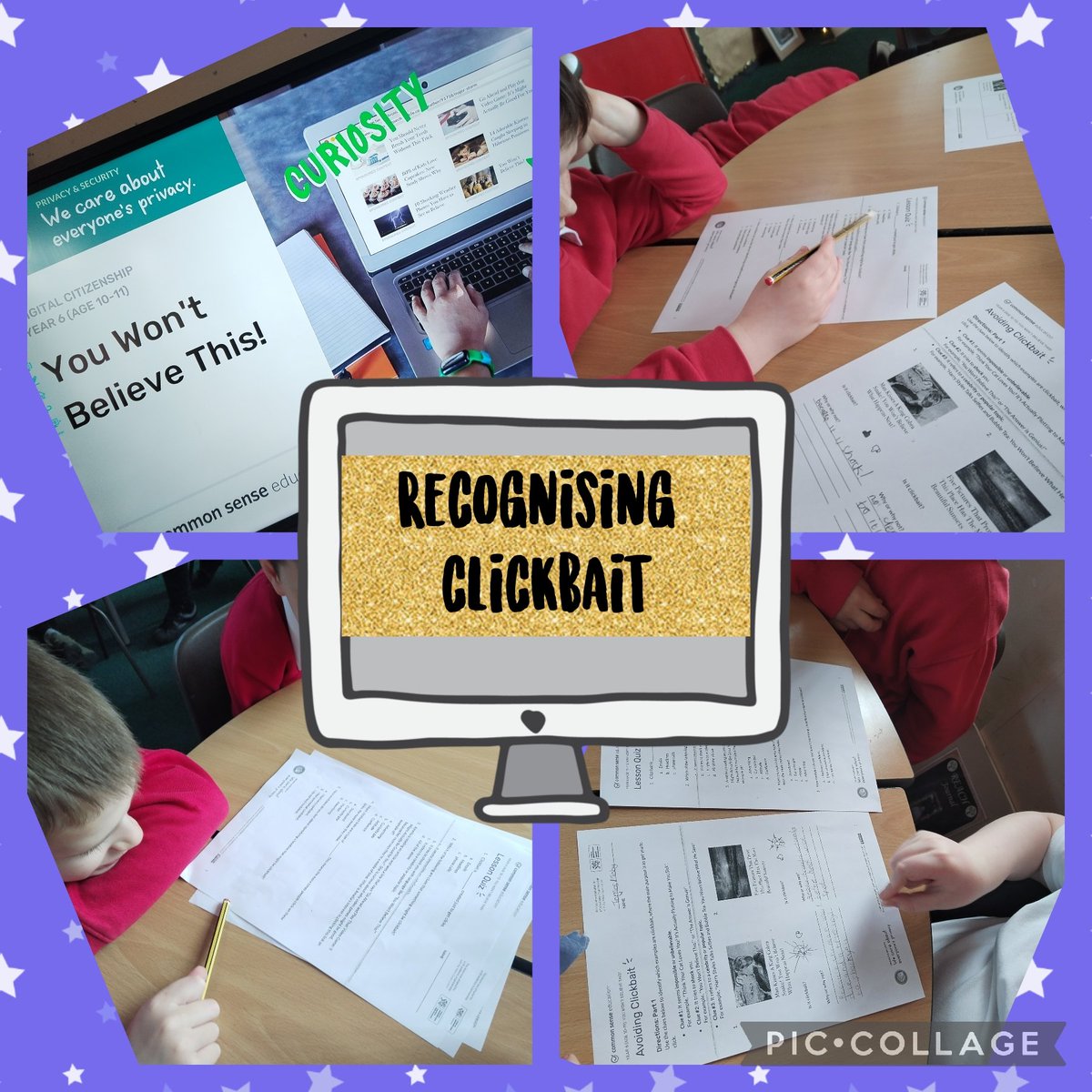 Today we discussed how to recognise clickbait and talked about the curiosity gap in different examples. 💻🖱️We ended with a quiz to test our knowledge! 📝⭐ @GlyncoedP @JoanneWeightman @gartmor @EAS_Digital #GPSREACH @GpsMrsCross2