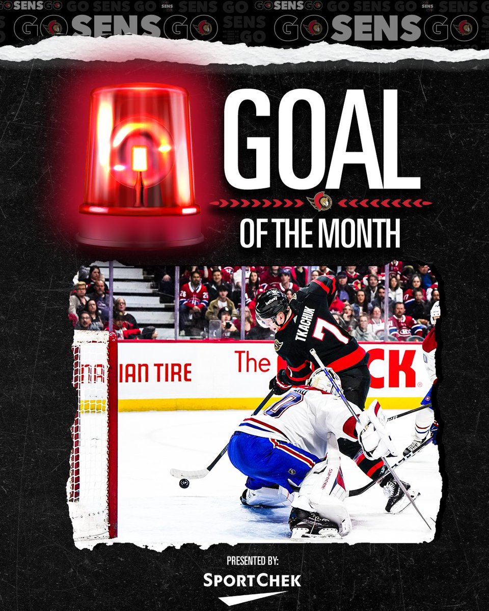 🚨 Goal of the Month for APRIL is live! 🚨 Who will take home the last #SensGOTM of the 2023-24 season? 🏃‍♂️ Chych Runs it Back 🐍 Jake the SNAKE 👆 Brady Flips It Over Primeau 🪢 Chabot Ties it Late ☝️ Jiri's First Vote NOW: ottsens.com/3Q55aL3 #GoSensGo