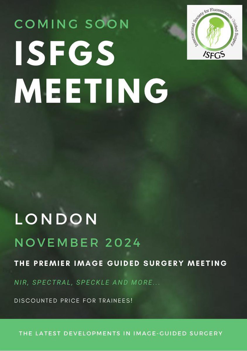 Looking forward to an outstanding European/UK @isfgs chapter meeting in London in November hosted by @ManishChandSurg with @bonichir and many other stellar faculty