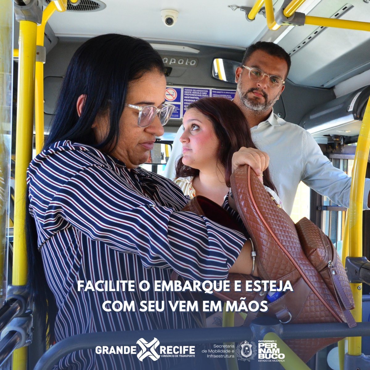 Usuário, esteja sempre com seu cartão VEM 🪪 em mãos para não atrasar o embarque no 🚌. Seja consciente!