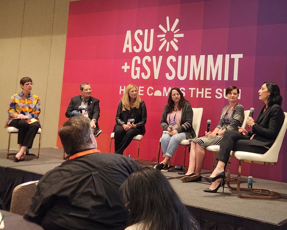 Great conversation on #business and #communitycollege partnerships. @Boeing and @amazon did a phenomenal job sharing the value n power of collaboration and working with local training providers #asugsvsummit #education #Workforce #skills @asugsvsummit