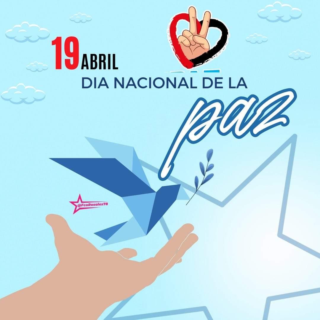 “Este próximo viernes celebramos en grande La Paz, la vida en paz, la alegría de vivir construyendo el porvenir con esa alma buena, fuerte, que refleja la sensibilidad y la capacidad del pueblo nicaragüense.” dijo 
Cra. Rosario Murillo

#4519LaPatriaLaRevolucion