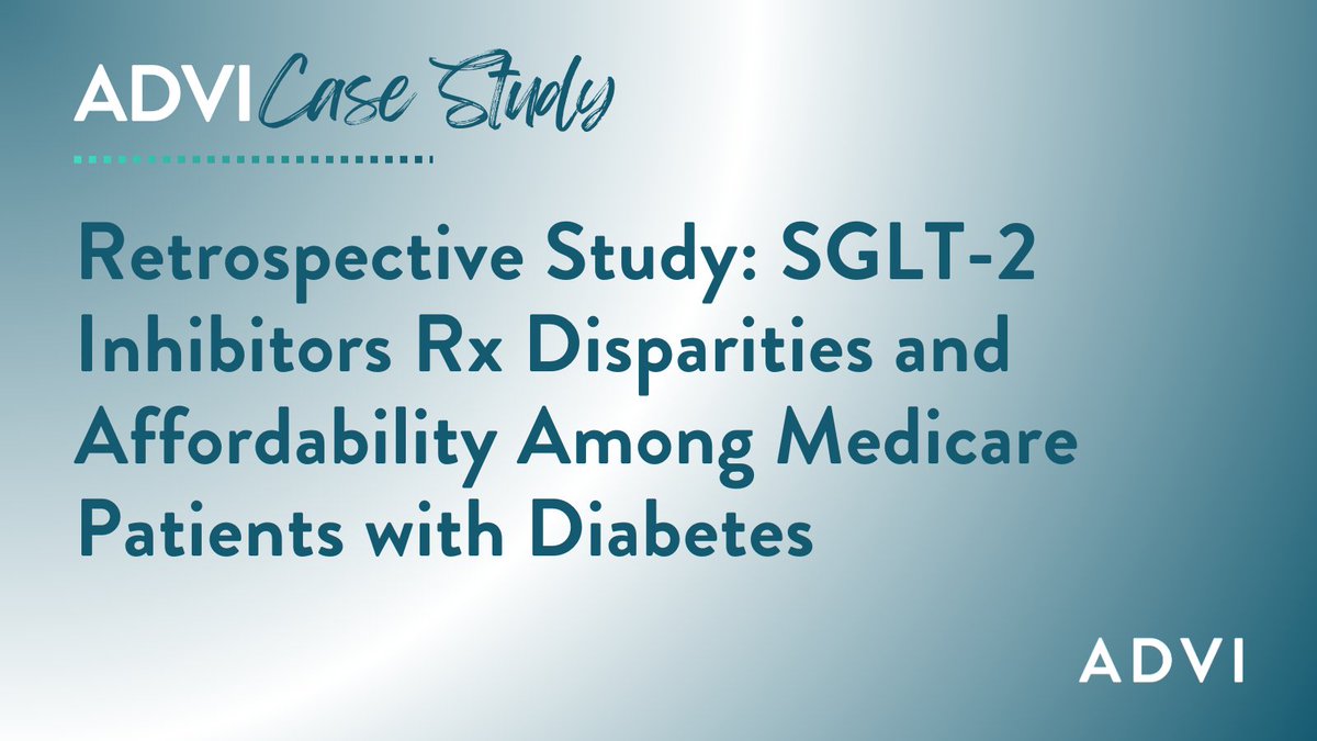 With determining factors that relied on demographic and socioeconomic data & its overall impact on #Medicare spending, the ADVI SAVEs team's case study on examining inequalities in the usage of SGLT-2 inhibitors among Medicare patients with Type 2 diabetes (T2D) analyzed (1/2)
