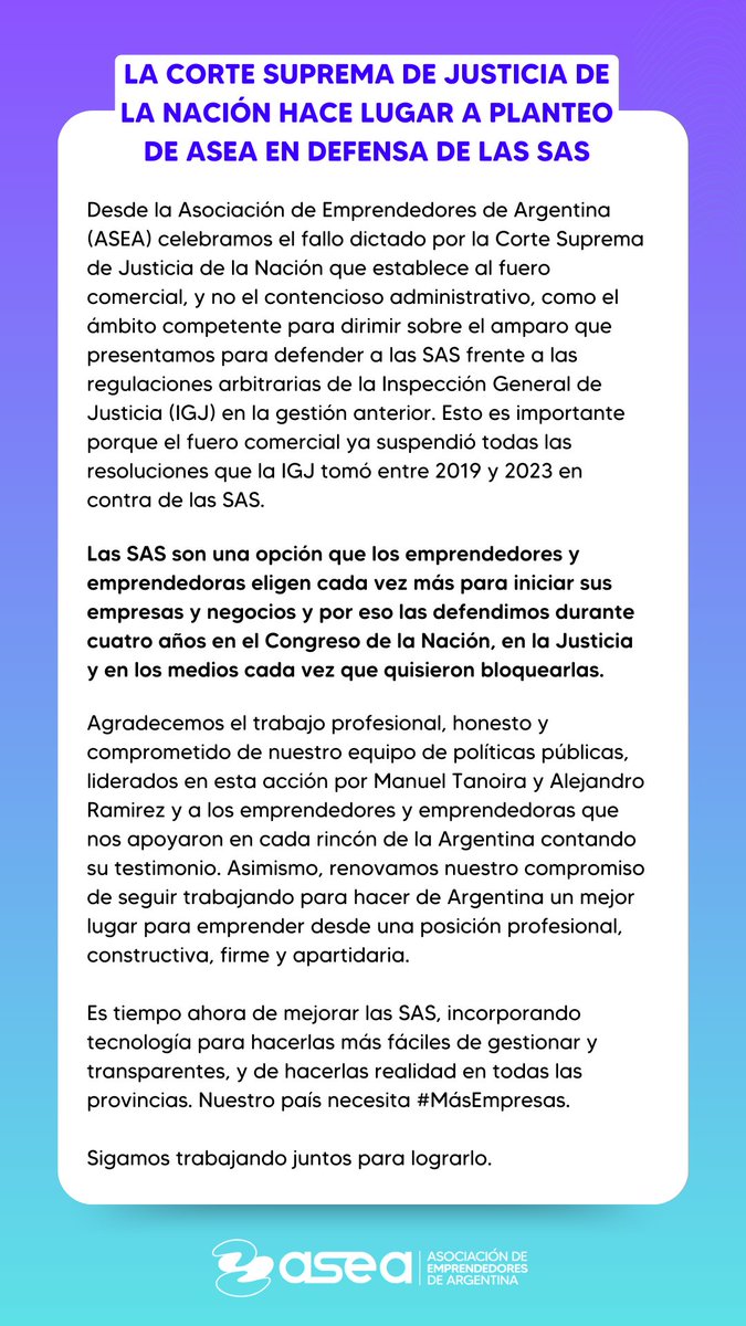 ASEA - Asociación de Emprendedores de Argentina tweet media