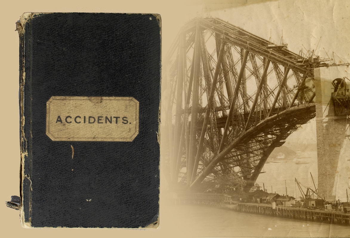 Did you see the latest Capital Collections exhibition? By our friends @EdinCulture it makes available a unique 'Accidents' book, and possibly the only surviving working document from the earliest stages of construction of the iconic #ForthRailBridge. capitalcollections.org.uk/view-item?i=54…