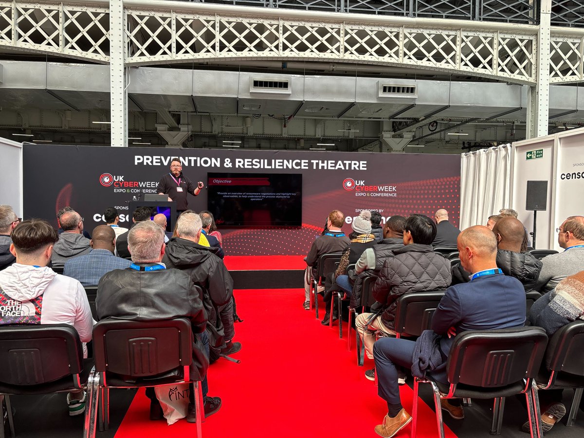 What an awesome turnout at UK CyberWeek with Dave R. leading a deep dive into ransomware negotiation! A huge thank you to everyone who joined us for the session. We invite you to keep the conversation going at booth E9. See you there! #UKCyberWeek #Ransomware #Cybersecurity