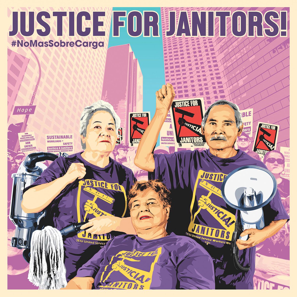 Hundreds of @seiuusww janitors are at the Capitol today to demand employers #EndJanitorAbuseandExploitation by passing #AB2364 in California to set safety standards, regulations and protections for janitors. #JusticeForJanitors