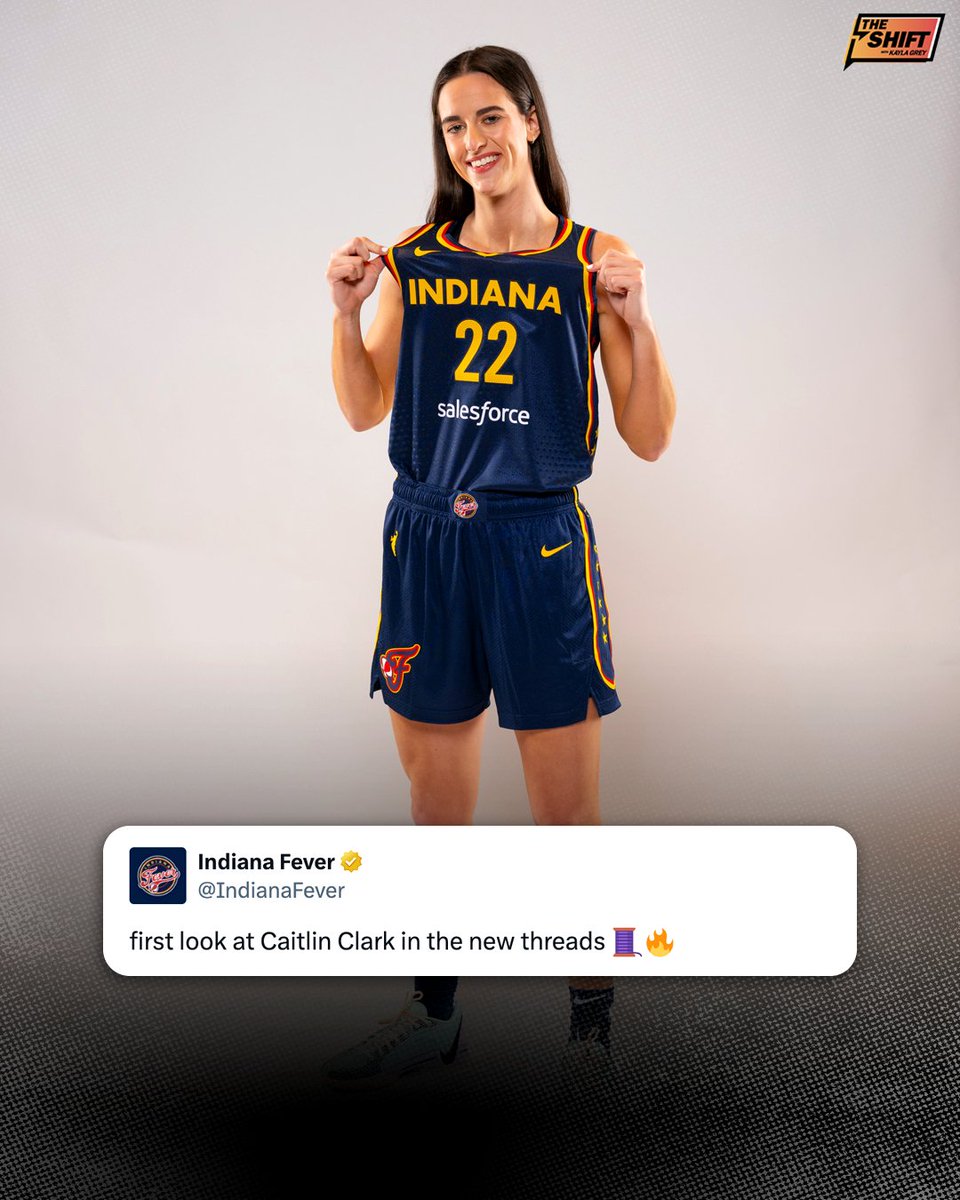 Caitlin Clark lookin' sharp in her new Indiana Fever threads 👀