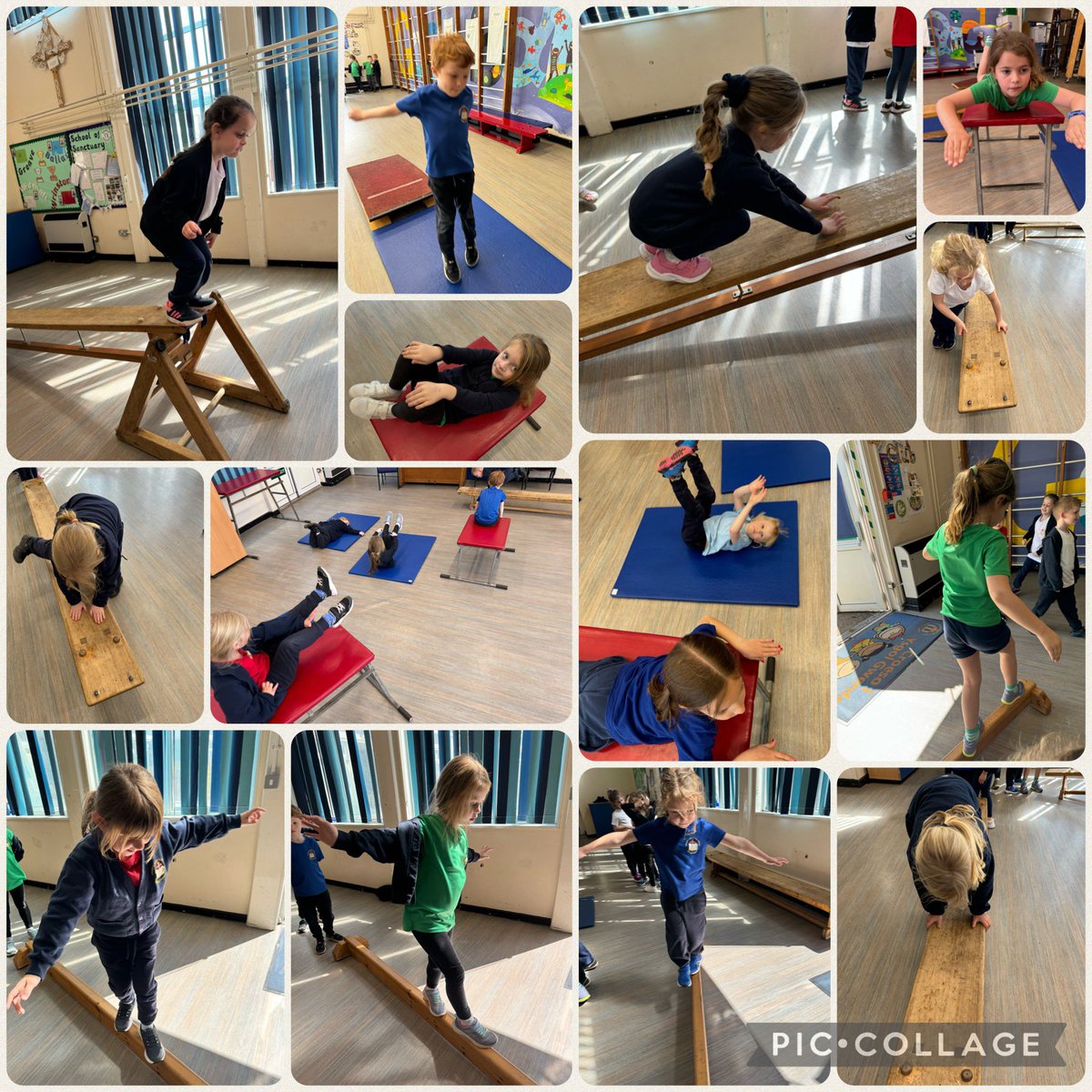 #GwenfoY1 using the floor and apparatus to develop their balance, jumping and landing skills 🤸🏼 A super effort and lots of fun! 🌟 #GwenfoHealthAndWellbeing