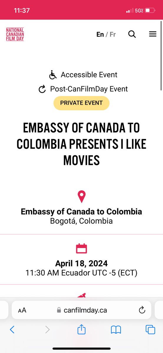 happy national Canadian film day! today “i like movies” is screening for free at the Burlington public library and in 14 cities across South America, including Mexico City, Buenos Aires and Colombia, as it should be canfilmday.ca/attend-an-even…