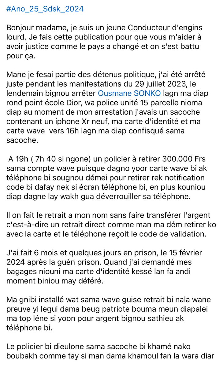 bangs_papa's tweet image. Tu vois ces genres de publications et t’as le cœur en miettes …
Finalement c’est quoi le rôle d’un policier.
Seiggguatteee ak passoir diotnaa nakk!

#freesenegal