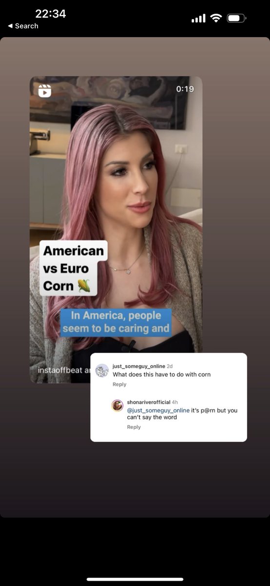 Makes life more difficult when you can't say certain worlds like p@rn so you have to start calling it CORN 🌽 And people actually listening the podcast thinkin that I am talking about corn 🌽 farming 😂😂😂😂