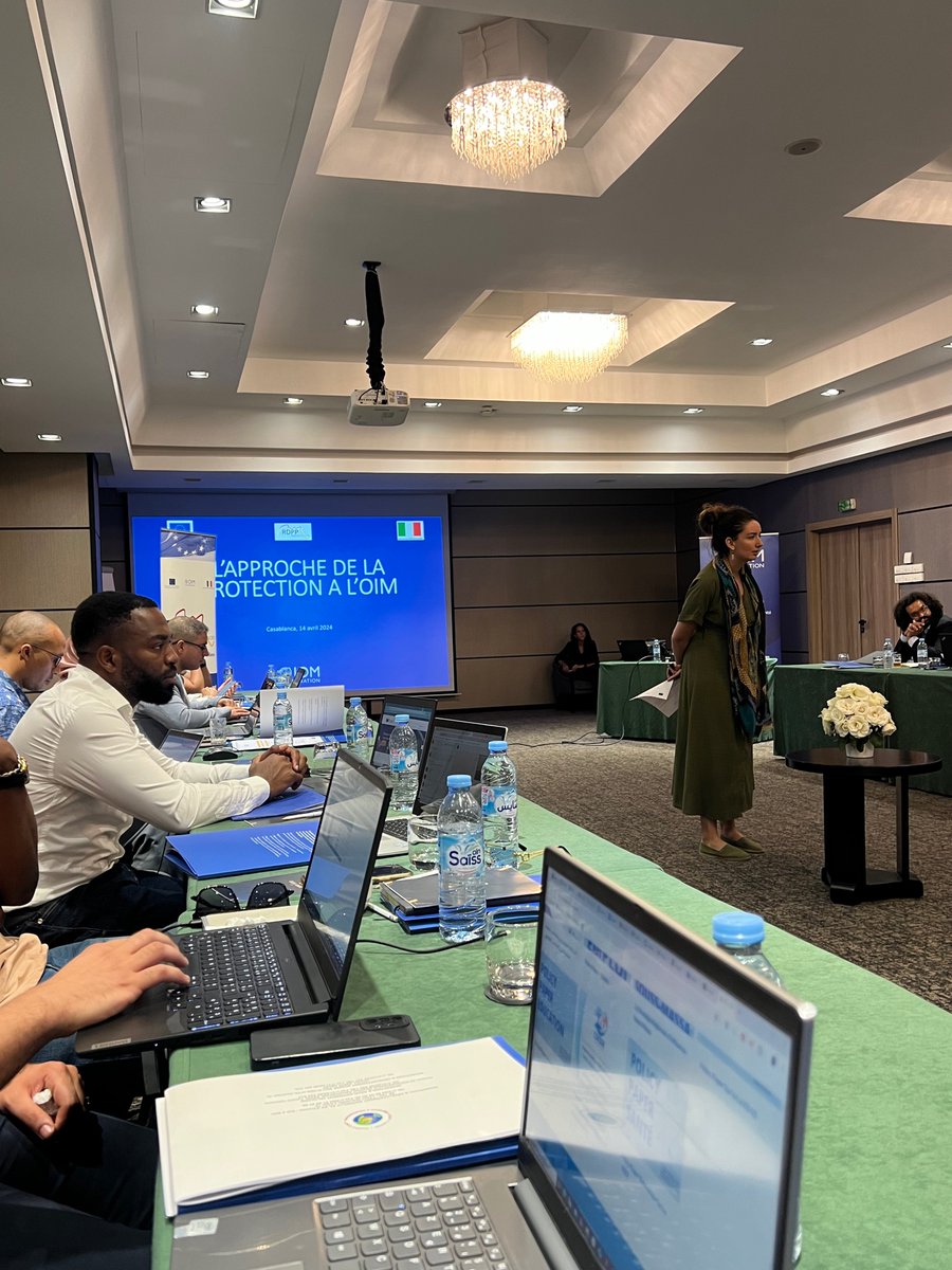UNHCRMaroc's tweet photo. Round table organized by @UNmigration 🇲🇦 on referencing and protecting migrants + refugees. @UNHCRMaroc intervened on fundraising for CSOs. 
#RDPPNA
@EUHomeAffairs @AMIF @Viminale @ItalyinMorocco https://t.co/b7Rk3sxXQr