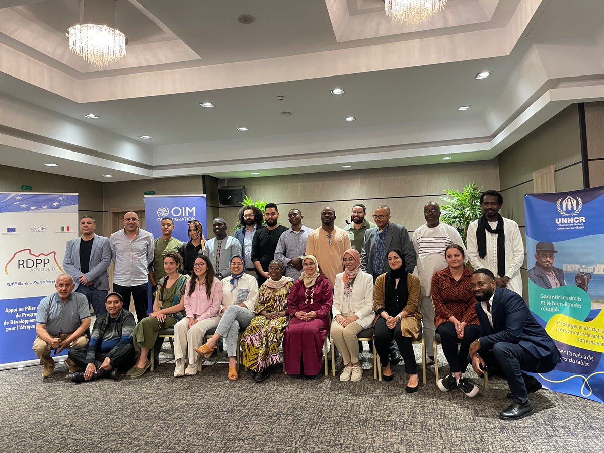 UNHCRMaroc's tweet photo. Round table organized by @UNmigration 🇲🇦 on referencing and protecting migrants + refugees. @UNHCRMaroc intervened on fundraising for CSOs. 
#RDPPNA
@EUHomeAffairs @AMIF @Viminale @ItalyinMorocco https://t.co/b7Rk3sxXQr
