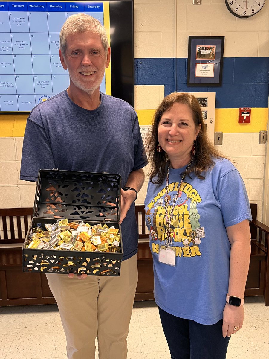 Thank you @ebcbartlett for bringing a basket full of chocolate for our teachers to enjoy during TCAP! We love a sweet treat.