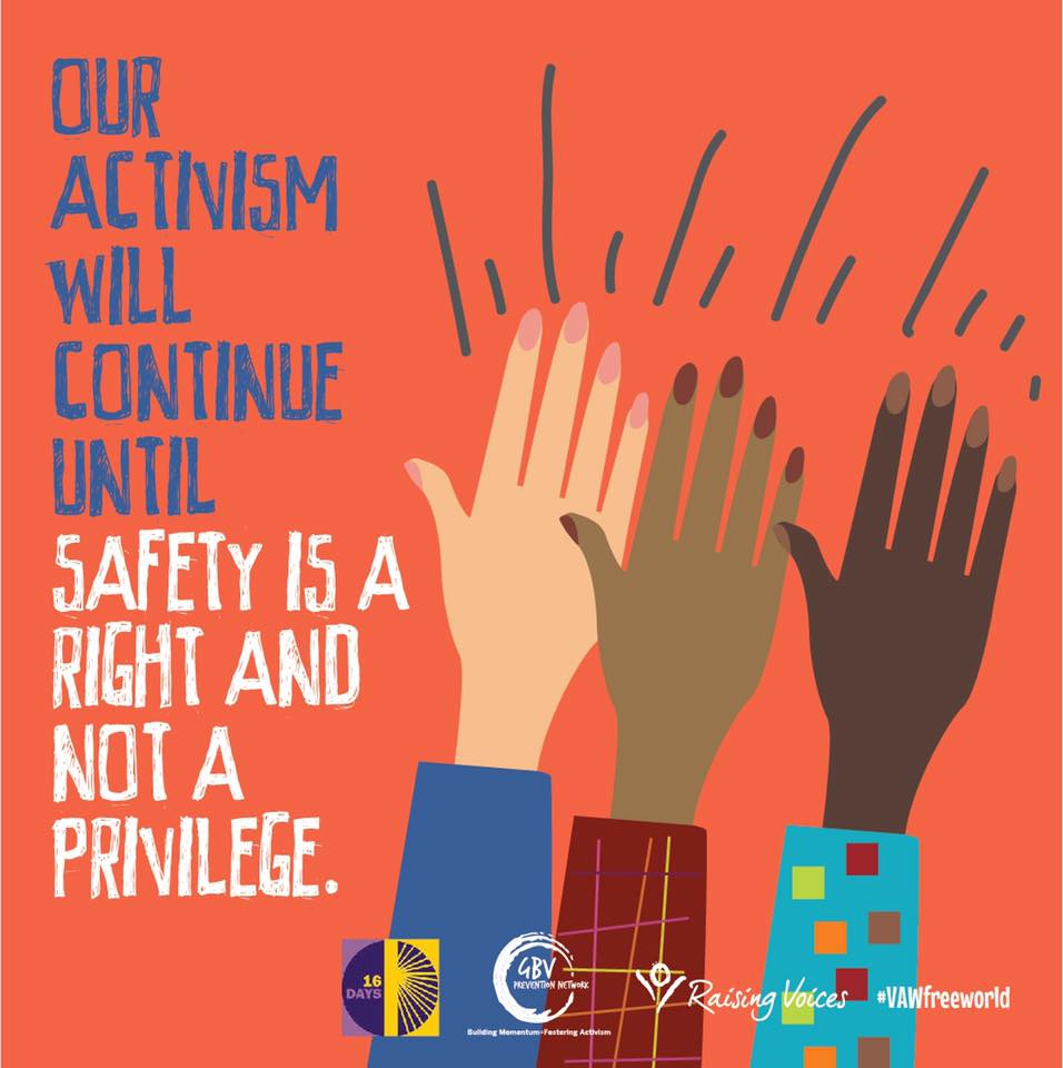 We thrive when our homes, schools, houses of worship, streets, markets and communities are safe. We will not stop until we are all safe. 

#PreventGBV #EndVAW