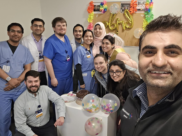 'Findings precious moments in our busy resident schedule to celebrate our glowing bride-to-be' @MhPathology #PathTwitter #pathresidents #medtwitter
