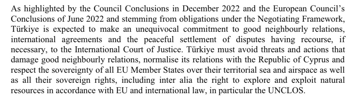 No modernization of customs union with Turkey until Ankara withdraws its illegal occupation troops from Cyprus, and withdraws the threat of war, 
(casus belli) against Greece. 👇