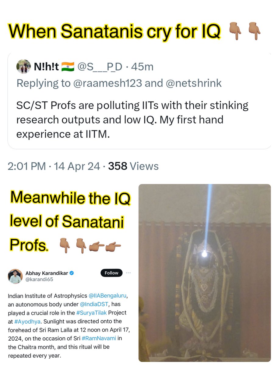 When Sanatanis Cry for IQ & The IQ level of Sanscritized, Upper Caste, Vegetarian, Hindutva Profs. aka Sanatanis 👇🏽👇🏽 🤡🤡🤡🚶‍♂️‍➡️🚶‍♂️‍➡️🚶‍♂️‍➡️