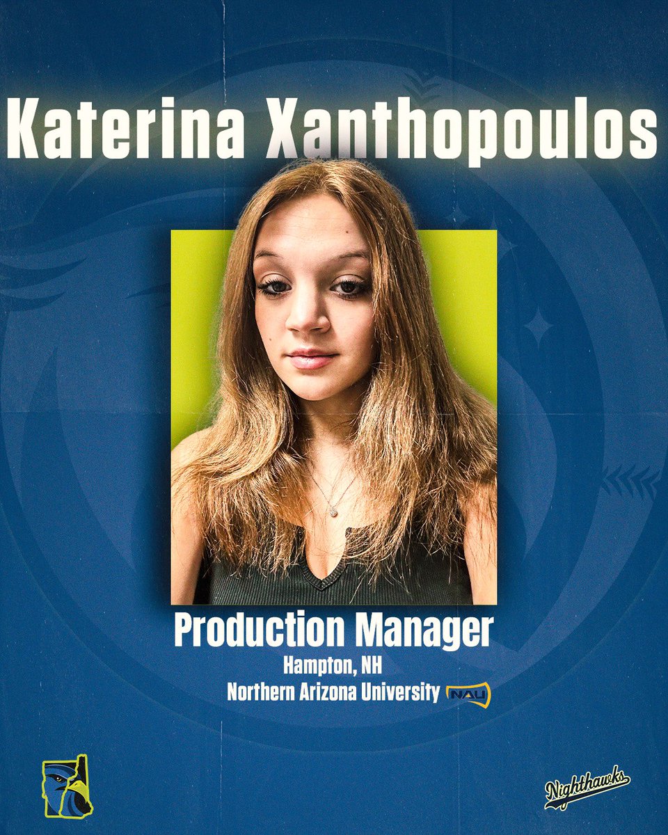 Please welcome our new Production Manger, Katerina Xanthopoulos! Katerina currently attends Northern Arizona University, we are so excited to have you this summer!! #TalonsUp | @thenecbl