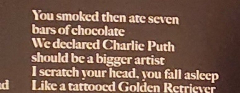 whoever wrote this isn’t getting tenured at the tortured poets department