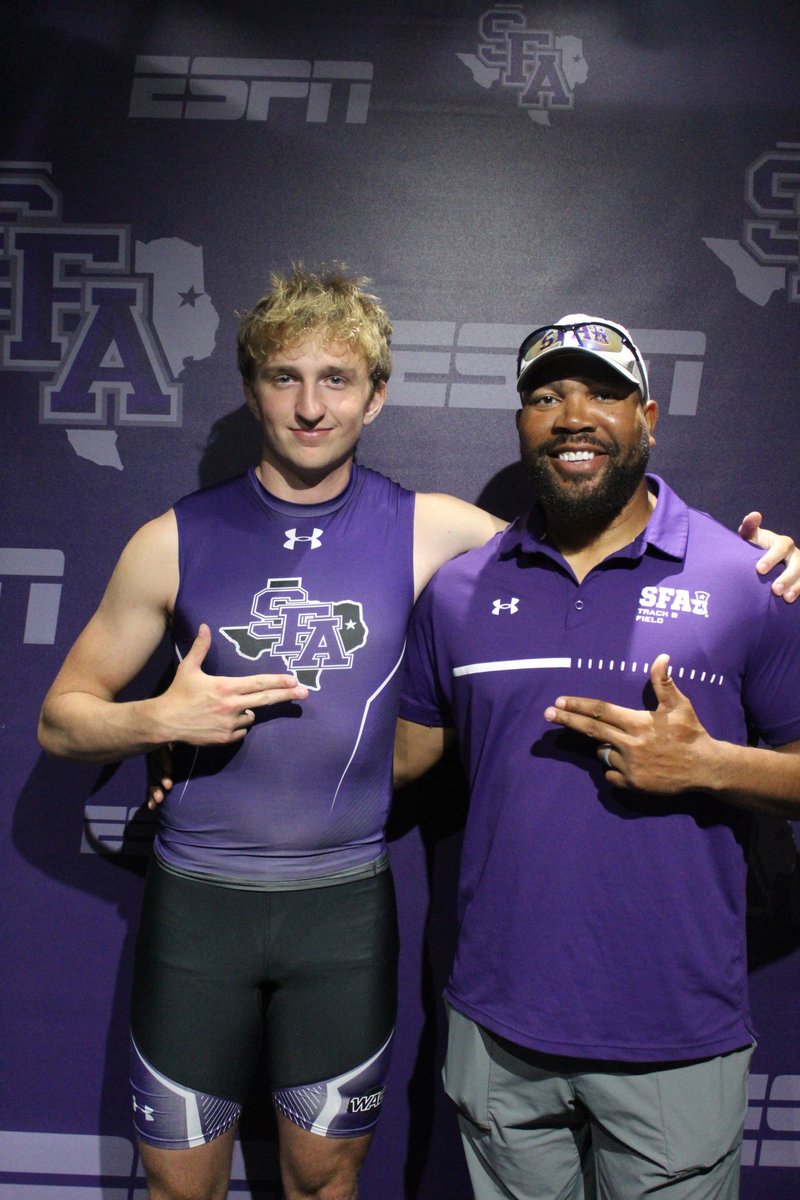 Thank you <a href="/CoachColeman_TF/">COLTON COLEMAN</a> and <a href="/SFA_TFXC/">SFA T&F/XC</a> for the great visit! <a href="/CoachHenzler/">Hunter Henzler M.Ed.</a> <a href="/WoodrowTrackXC/">Woodrow Track & Field/Cross Country</a>