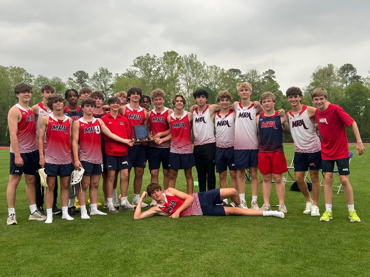 𝐓𝐡𝐫𝐞𝐞-𝐏𝐞𝐚𝐭 MRA Jr. High Boys Track & Field win the MAIS 6A State Championship. Proud of the dudes!