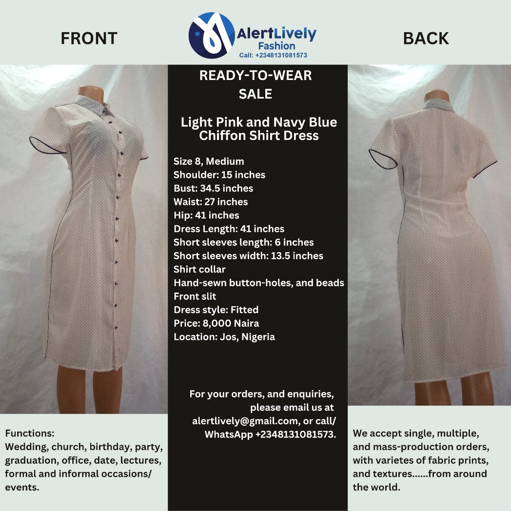 Polkadot shirt dress ♥️
Contact us to buy it. 🤝🏼

Dress by AlertLively Fashion

#fashion #alertlivelyfashion #readytowear