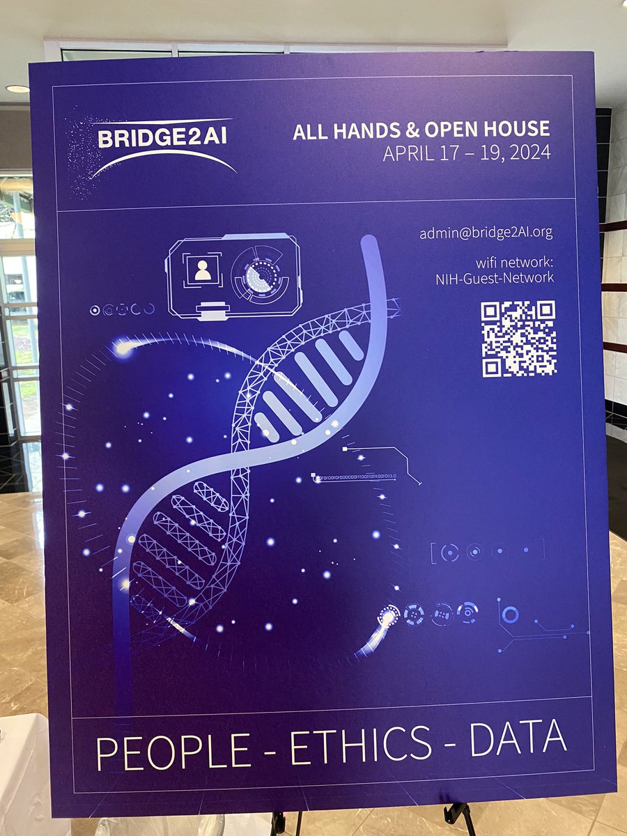 futuredrhuth's tweet photo. So much fun getting to share our #HEARAI #VoiceEHR work at the
#Bridge2AI All Hands Summit &amp; Open House today! Such an incredible group of innovators https://t.co/VVQ67rcnty