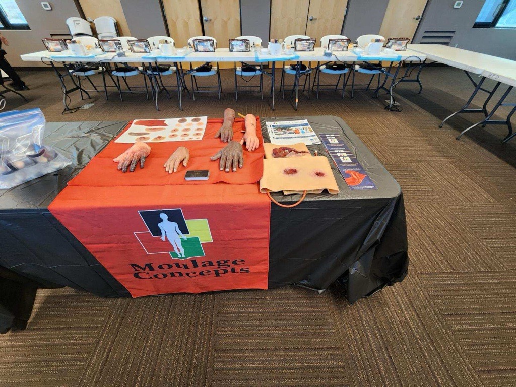 AzCHER is hosting a two-day All-Hazards Medical Moulage Training at Highlands Fire District in Flagstaff. We have staff from hospitals, healthcare facilities, and EMS from all over the state attending. Here is the training room:
