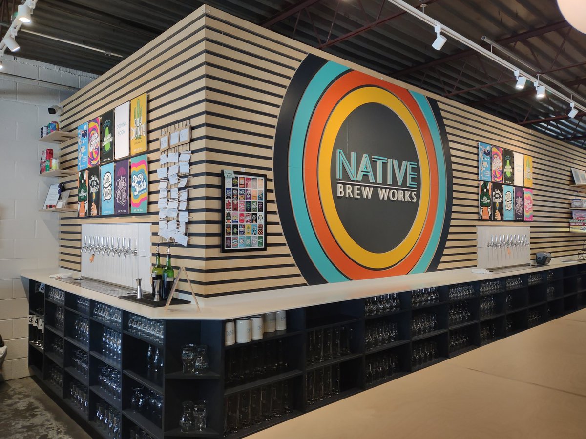 BeerSnobSean's tweet photo. 2nd ever visit @NativeBrewWorks in a dry county in Jonesboro, AR. Never been disappointed with their beer, tacos rock also obviously. Fantastic Munich Dunkel & Hazy IPA. Spacious taproom. #ARbeer @MikeSlomba @brewerytravels @BeerArkansas @SCBeerExplorer @ScienceMonkey0 https://t.co/PD6kmuTIPv