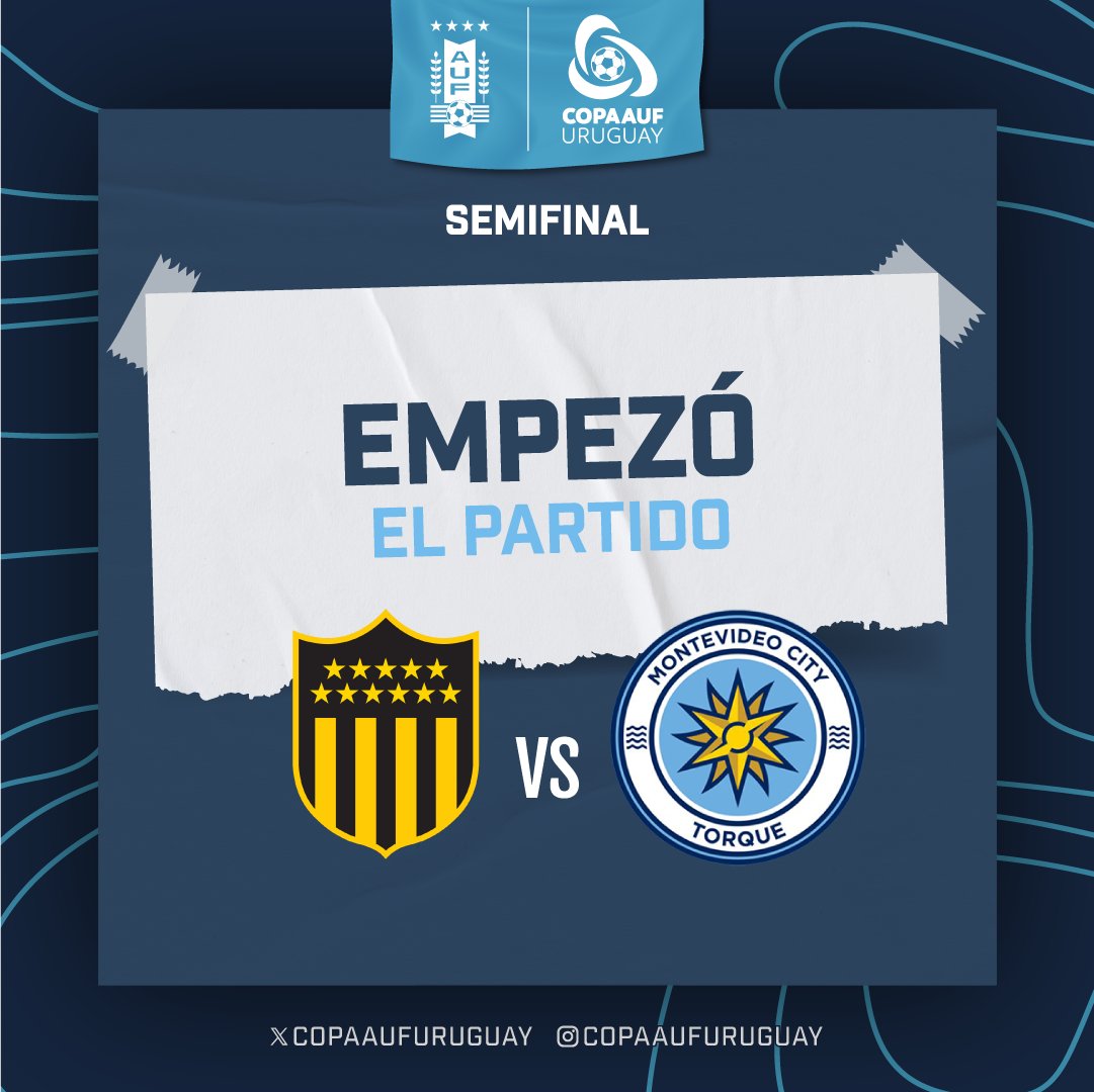 🔛 ¡𝗘𝗺𝗽𝗲𝘇𝗼́ 𝗲𝗹 𝗽𝗮𝗿𝘁𝗶𝗱𝗼! @OficialCAP 🆚 @MvdCityTorque 🏆 Semifinal @CopaAUFUruguay 🏟 Estadio Centenario #JuegaUnPaís 🇺🇾