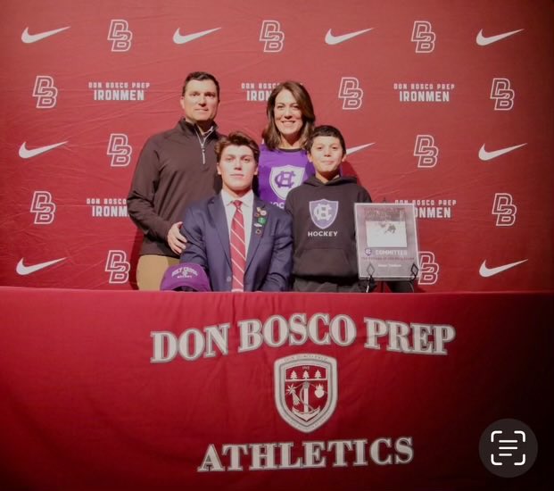 DBIronmenHockey's tweet photo. Signing Day at Don Bosco!  

Congratulations to Senior Dean Toskos and all our other athletes who made their Division 1 College Commitments.

⁦@VarsityAces⁩ ⁦@IronmenAthletic⁩ ⁦@DonBoscoIronmen⁩ ⁦@BoscoPride⁩ #TK https://t.co/RcZvCEVS8y