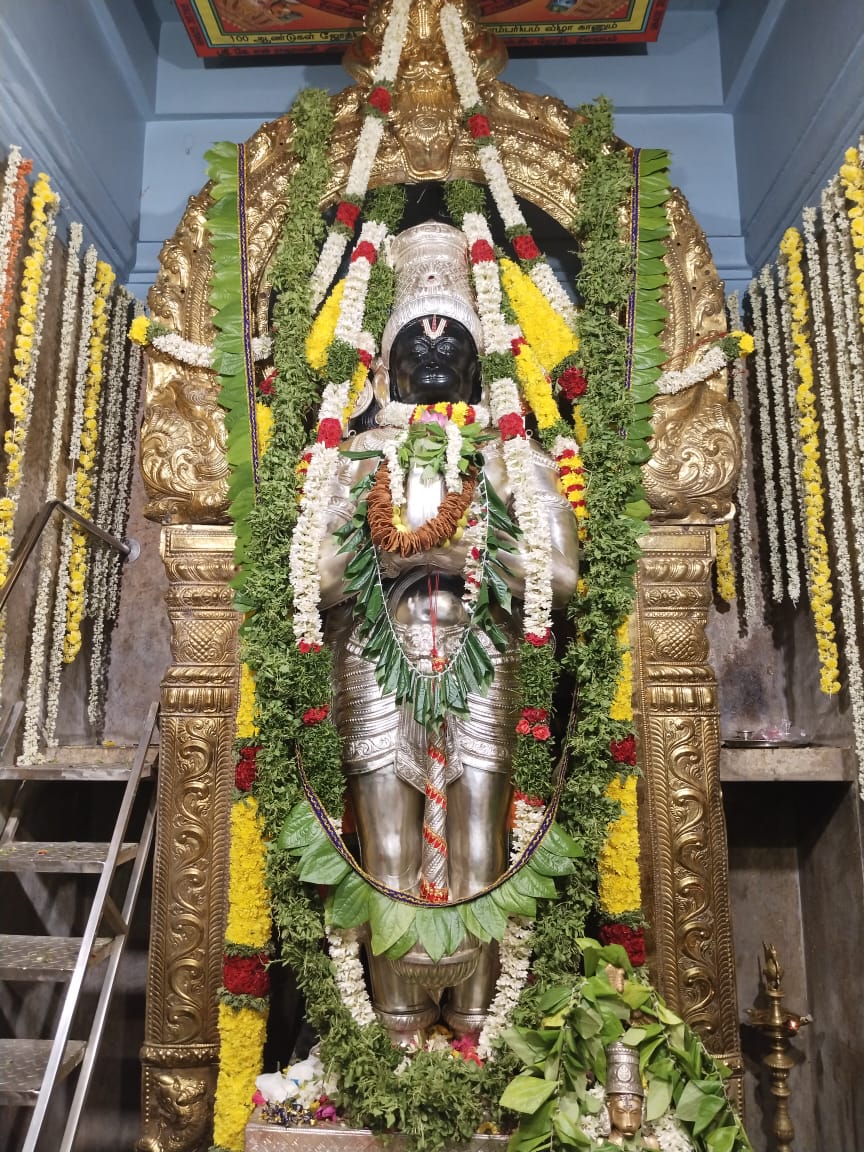 On Ram Navami, Silver Kavach on Hanuman ji Jai Hanuman 📍Hanuman Mandir Ashok Nagar Chennai आपका दिन मंगलमय हो 🙏 #RamNavami #JaiShreeRam #JaiSriRam