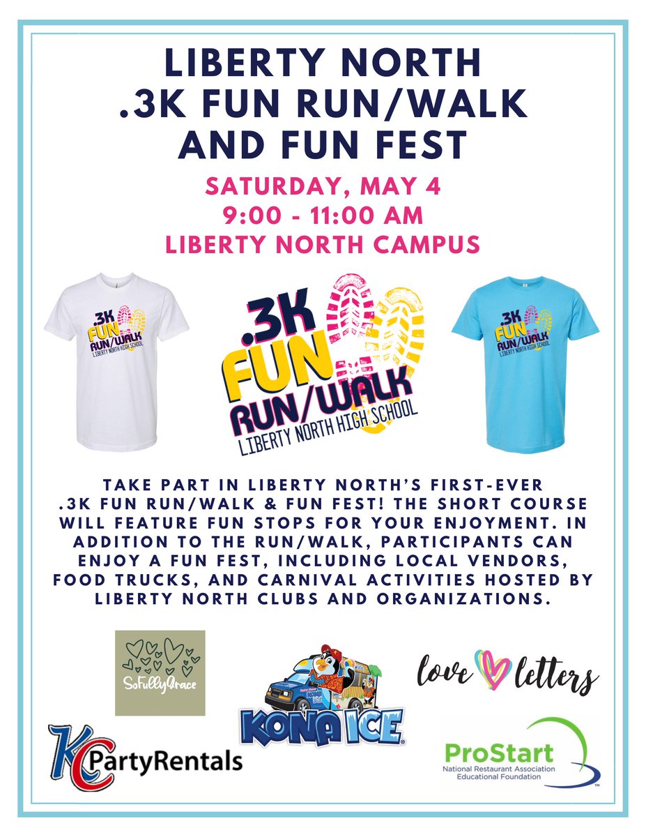 🏃🏾🏃🏼‍♀️RUN to sign-up and participate in our first-ever .3K Fun Run/Walk & Fun Fest, Saturday, May 4, 9-11am! Event website: sites.google.com/lps53.org/lnhs…